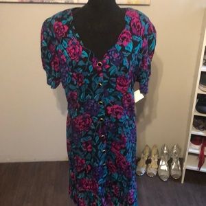 Madison Wells sz 13/14 multicolor vintage dress